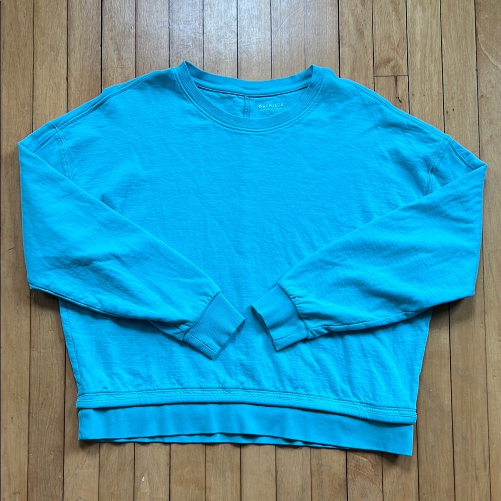 Athleta Vibrant Blue Crewneck Top